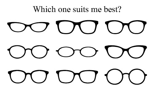 どんな眼鏡が似合うかな…。
