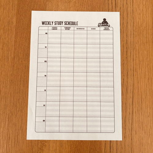 一週間の学習計画テンプレート。勉強スケジュールを可視化。効率よく勉強ができます。